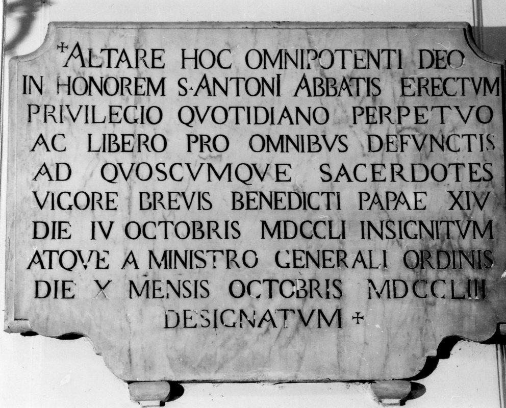 lapide documentaria - bottega campana (sec. XVIII)