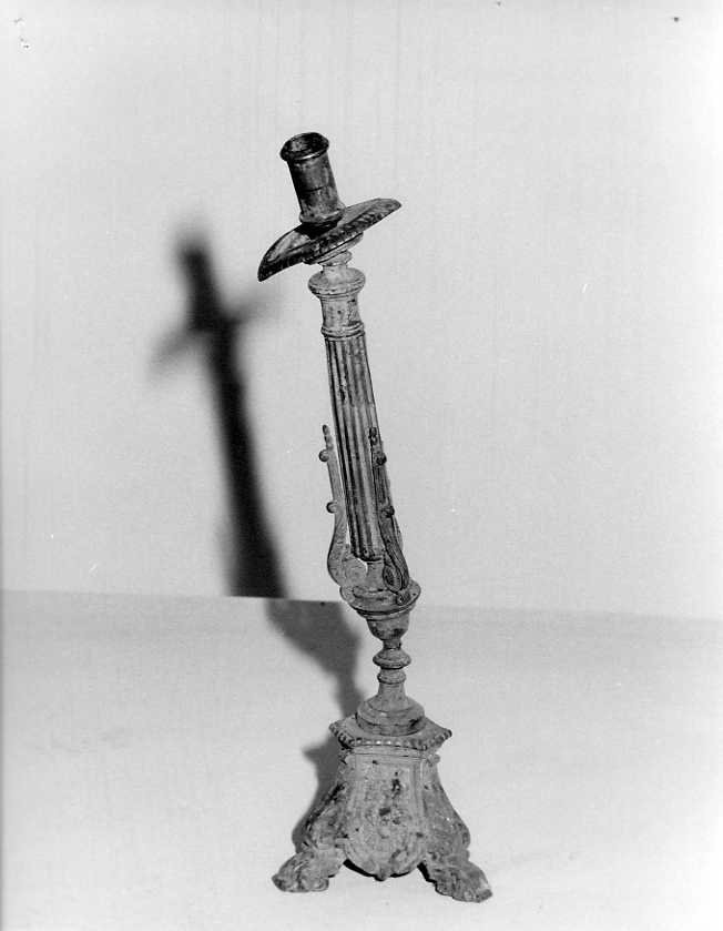 candeliere - bottega campana (fine/inizio secc. XVIII/ XIX)