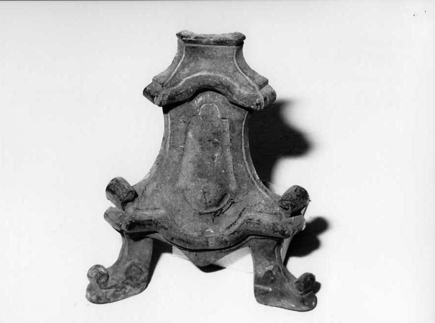 candeliere, frammento - bottega campana (sec. XVIII)