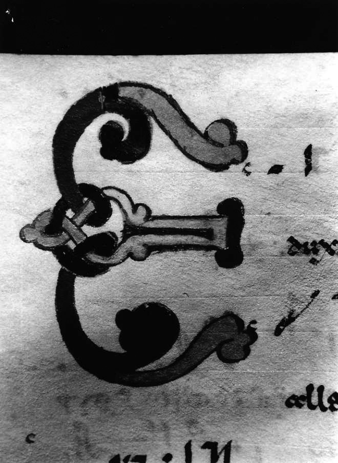 motivo decorativo a intreccio (miniatura) - ambito cassinese (fine/inizio secc. XI/ XII)