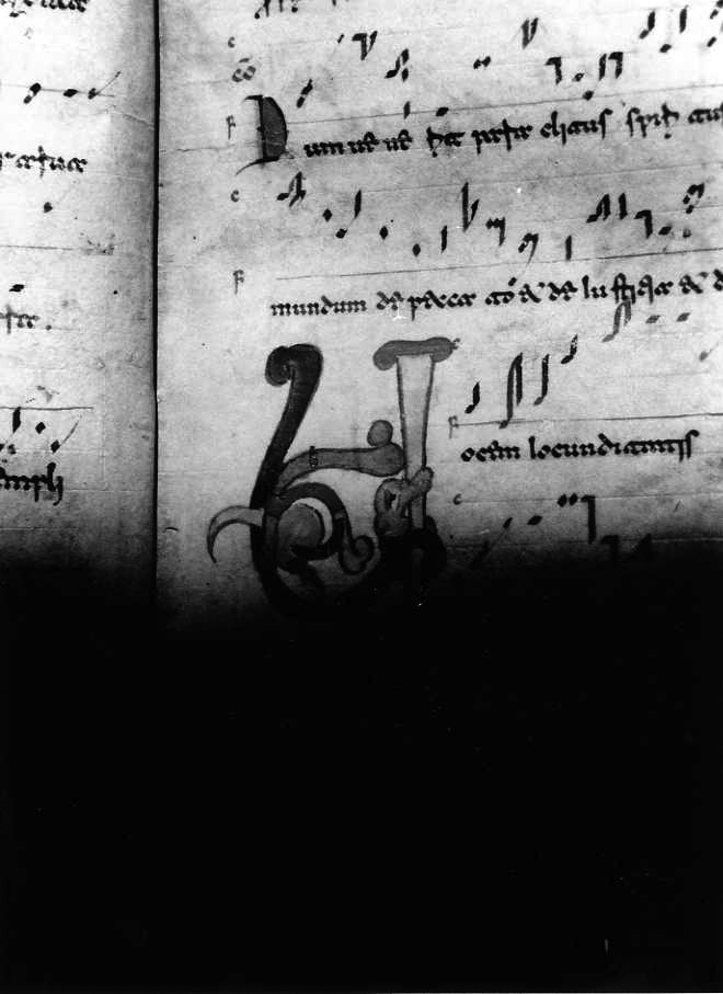 motivo decorativo zoomorfo (miniatura) - ambito cassinese (fine/inizio secc. XI/ XII)