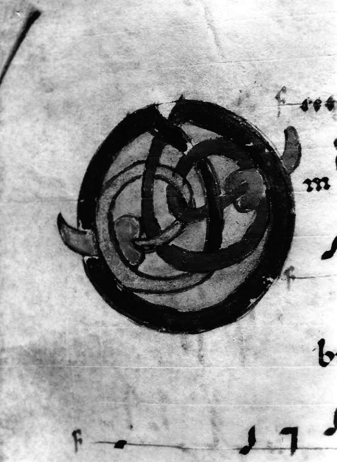 motivo decorativo a intreccio (miniatura) - ambito cassinese (fine/inizio secc. XI/ XII)