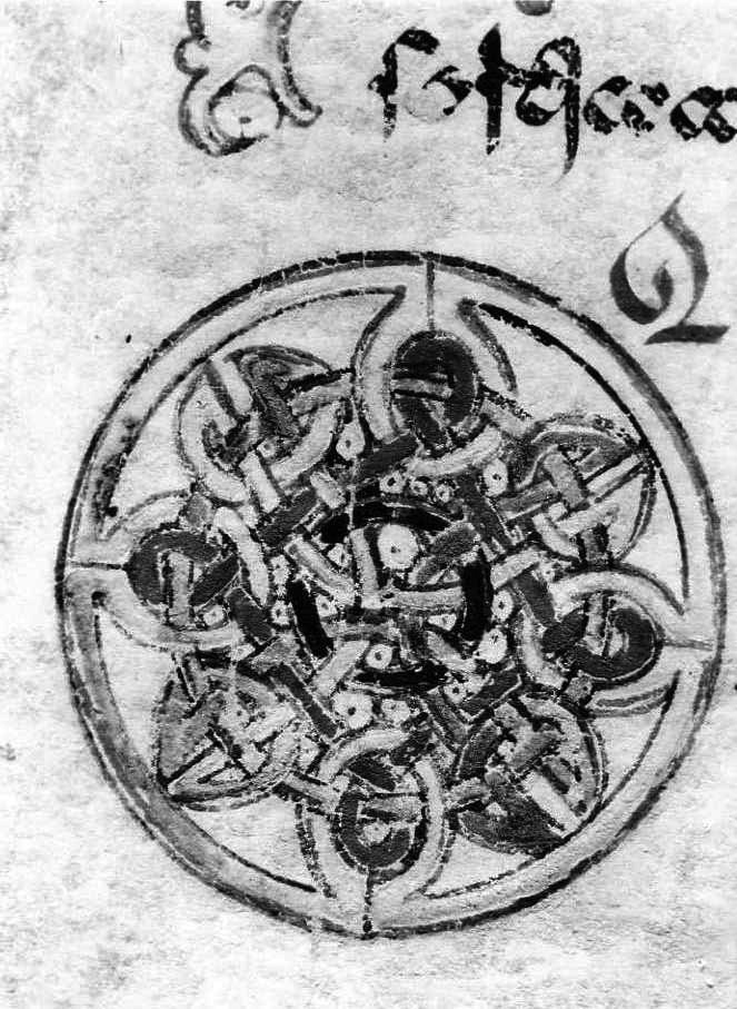 motivo decorativo a intreccio (miniatura) - ambito cassinese (fine sec. XII)