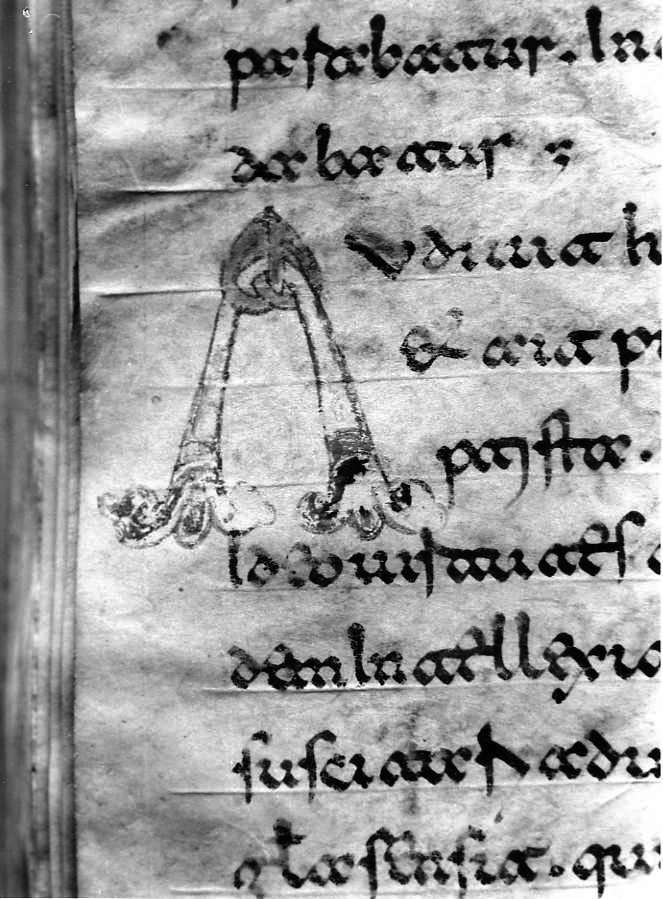 motivo decorativo (miniatura) - ambito cassinese (fine sec. XII)