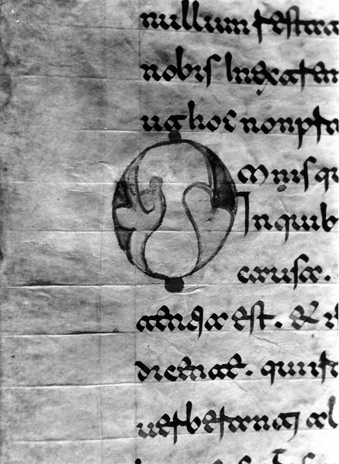 motivo decorativo (miniatura) - ambito cassinese (fine sec. XII)