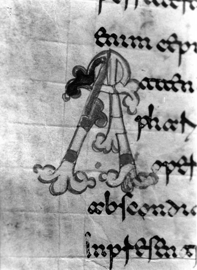 motivo decorativo (miniatura) - ambito cassinese (fine sec. XII)