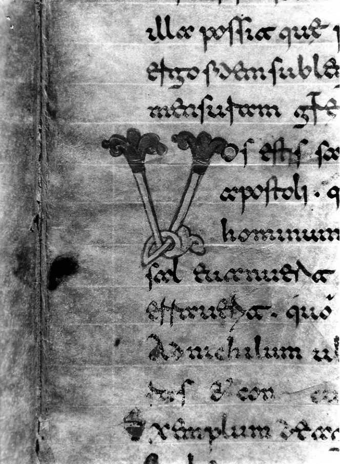 motivo decorativo (miniatura) - ambito cassinese (fine sec. XII)