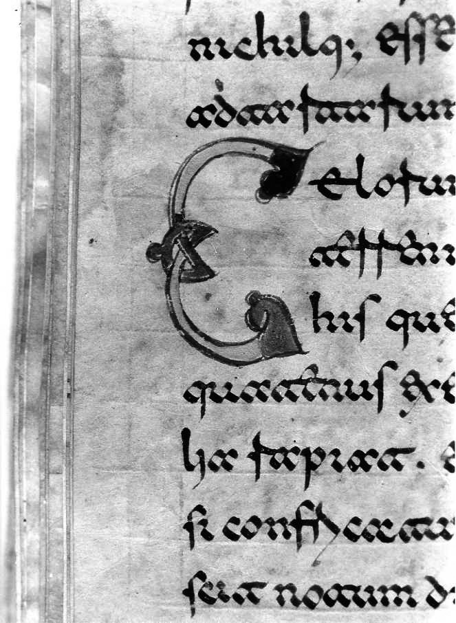 motivo decorativo (miniatura) - ambito cassinese (fine sec. XII)