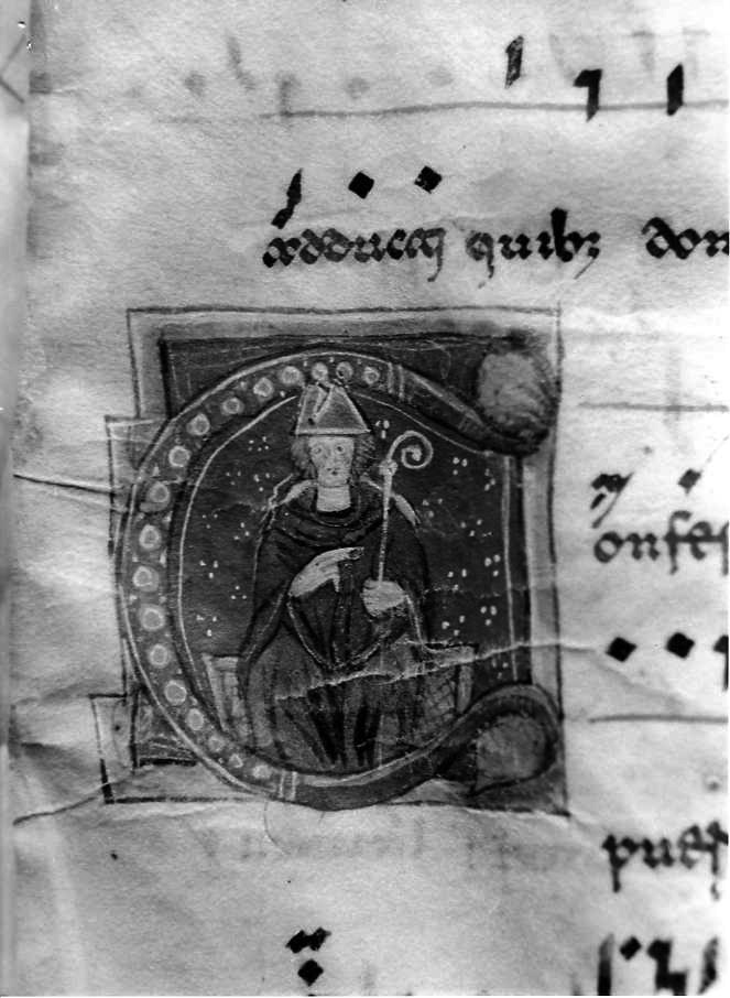 San Nicola di Bari (miniatura) - ambito cassinese (fine/inizio secc. XII/ XIII)