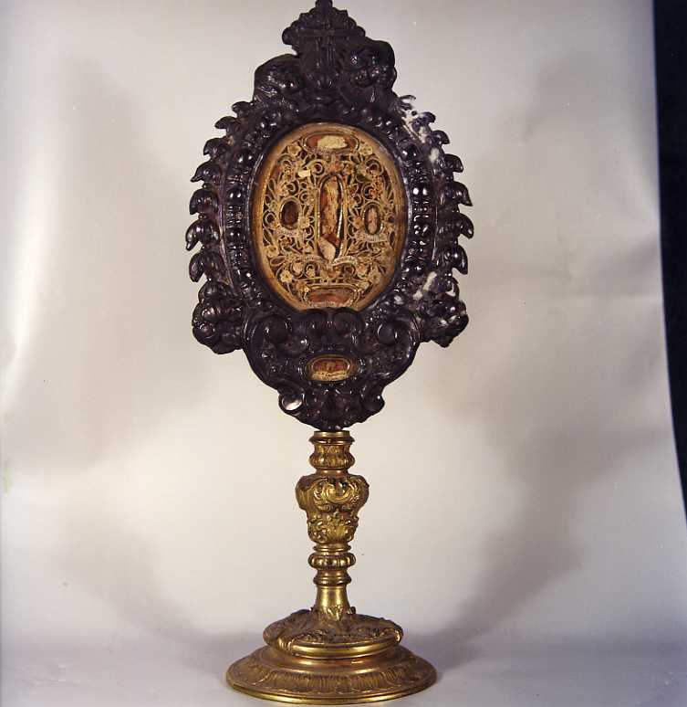 reliquiario - a ostensorio - bottega napoletana (sec. XVIII)