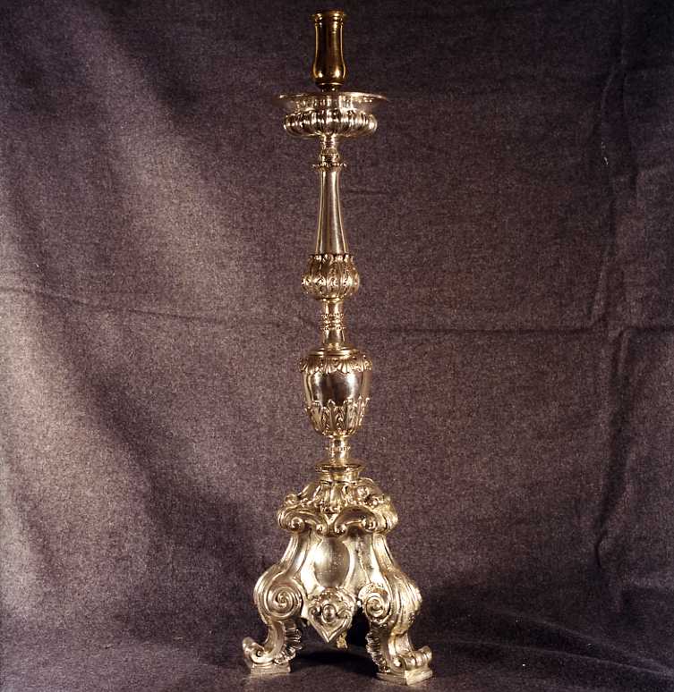 candelabro, serie - bottega napoletana (seconda metà sec. XVIII)