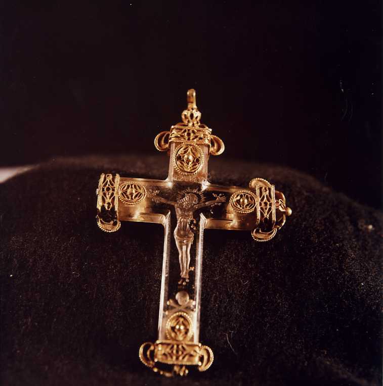 encolpio cruciforme - ambito iberico (sec. XVII)