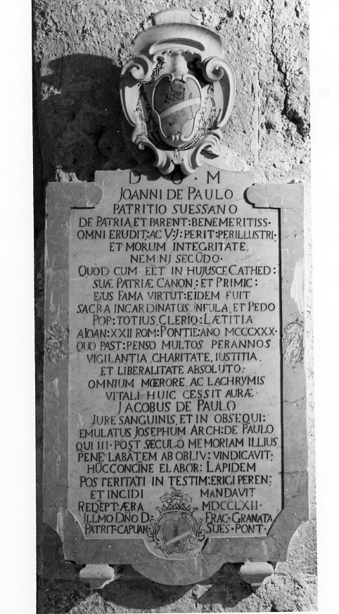 lapide commemorativa - bottega campana (sec. XVIII)