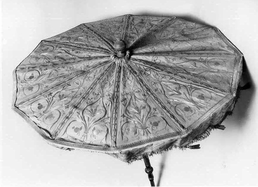 ombrellino processionale, coppia - manifattura campana (prima metà sec. XIX)