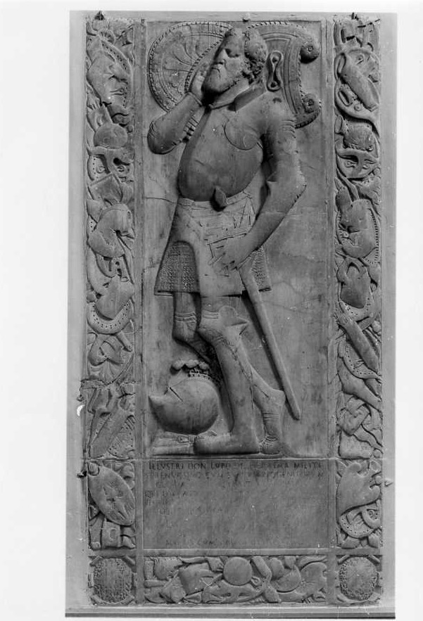 ritratto di Don Lupo De Herrera (lastra tombale) - bottega campana (sec. XVI)