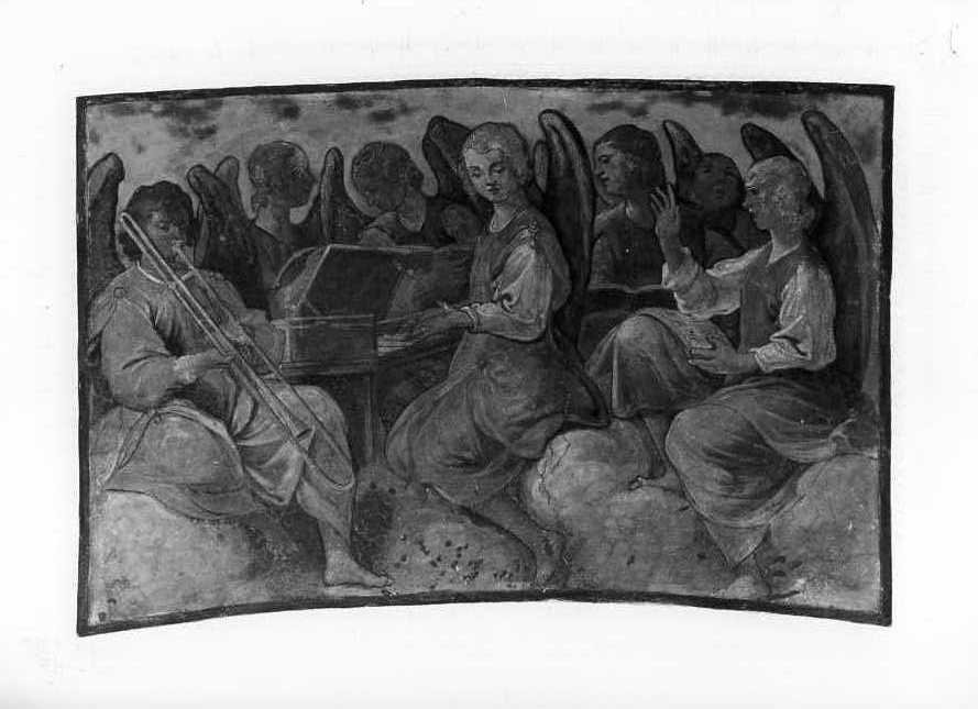 angeli musicanti (dipinto) - ambito napoletano (fine/inizio secc. XVI/ XVII)