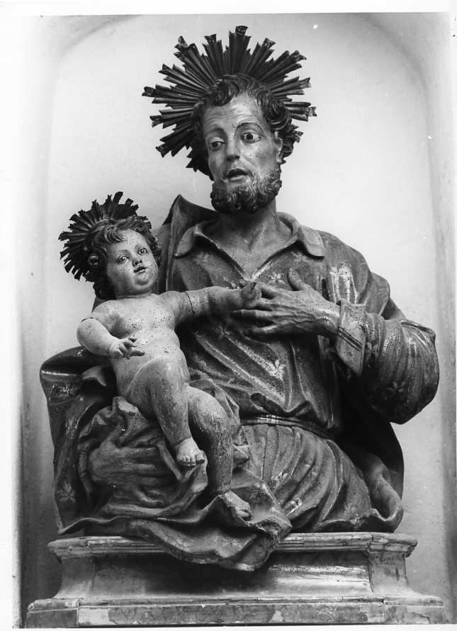 San Giuseppe e Gesù Bambino (busto) - bottega campana (sec. XVIII)