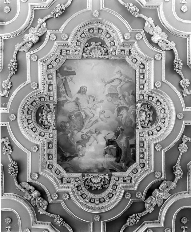 Sant'Agostino medita sul mistero della Trinità (dipinto) di Solimena Francesco detto Abate Ciccio (cerchia) (sec. XVIII)