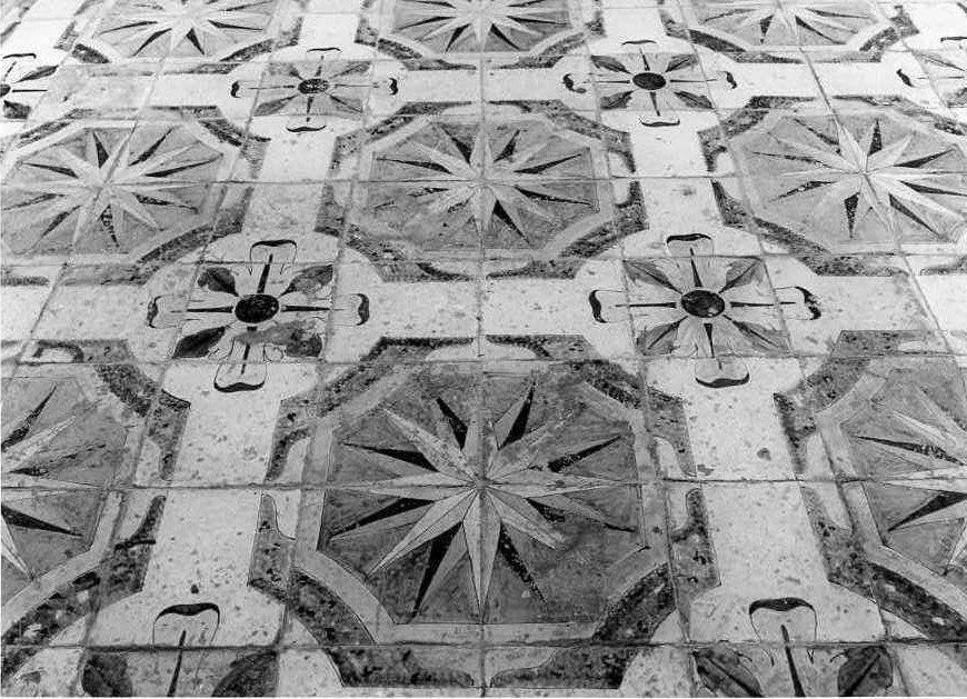 pavimento a mattonelle - bottega campana (inizio sec. XX)