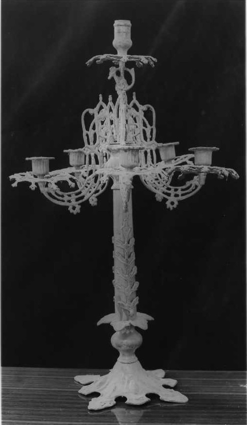 candeliere d'altare, serie - bottega italiana (inizio sec. XX)