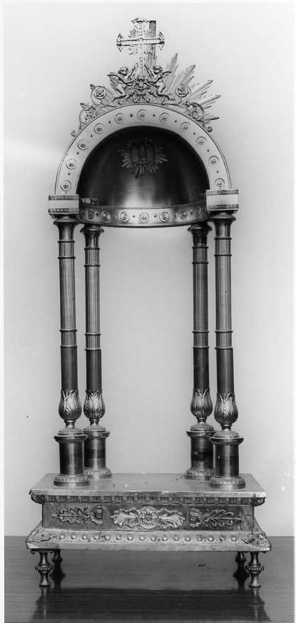 tronetto per esposizione eucaristica - bottega italiana (prima metà sec. XX)