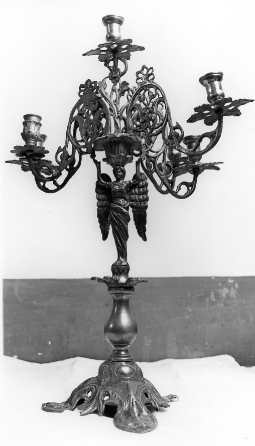 candeliere d'altare - bottega campana (inizio sec. XX)