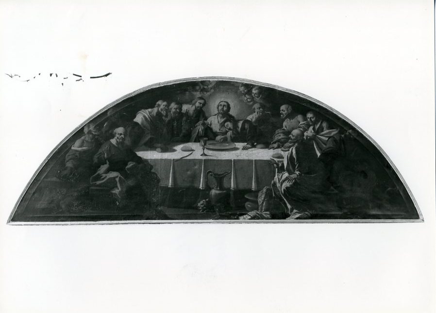 ultima cena (lunetta) di Giordano Luca (maniera) (inizio sec. XVIII)