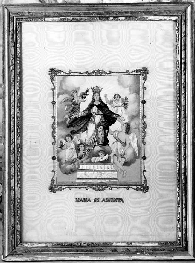 Madonna Assunta (decorazione a ricamo) - manifattura campana (seconda metà sec. XVIII)