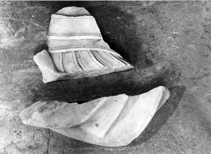 scultura, frammento - bottega campana (sec. XVIII)