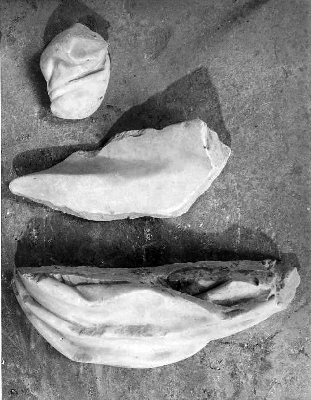 scultura, frammento - bottega campana (sec. XVIII)