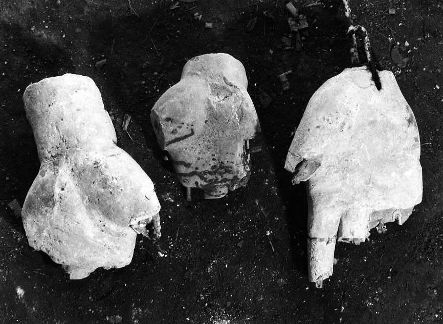 scultura, frammento - bottega campana (sec. XVIII)