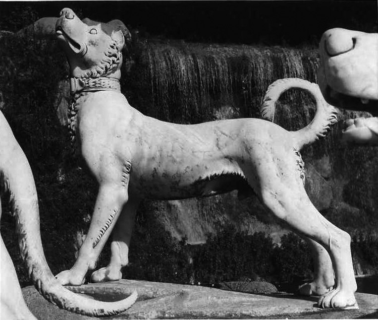 Diana e Atteone (gruppo scultoreo, elemento d'insieme) - bottega campana (sec. XVIII)