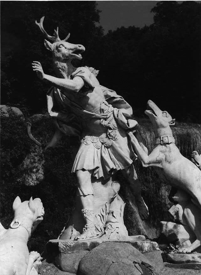 Diana e Atteone (gruppo scultoreo, elemento d'insieme) - bottega campana (sec. XVIII)