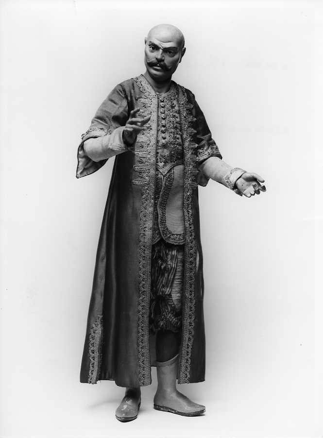 uomo orientale (statuetta di presepio) di Mosca Lorenzo (sec. XVIII)
