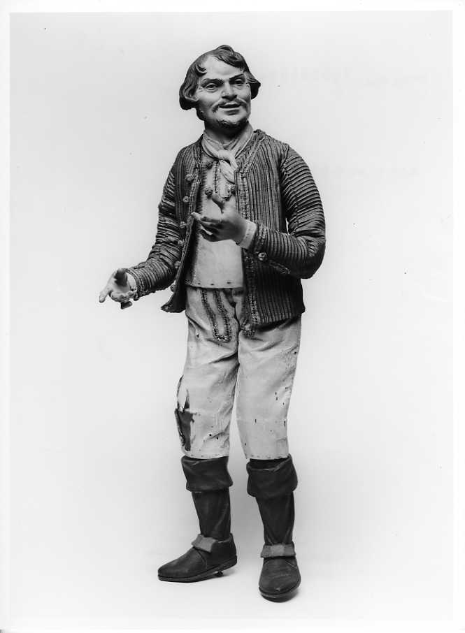 pastore (statuetta di presepio) - bottega napoletana (sec. XIX)
