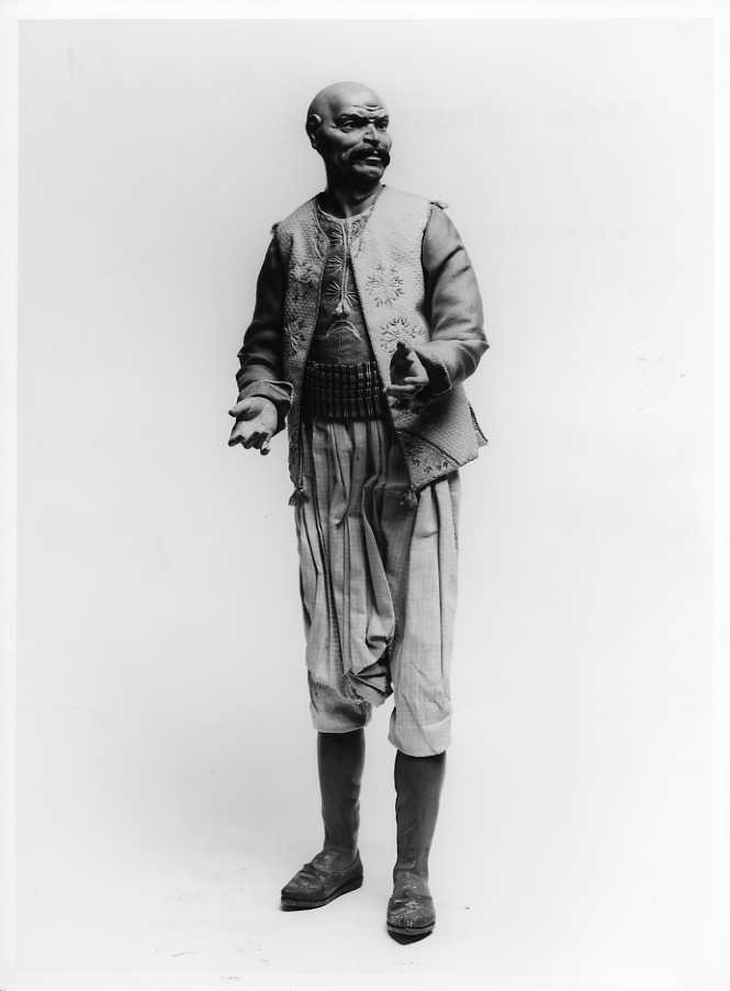 uomo orientale (statuetta di presepio) di Mosca Lorenzo (sec. XVIII)