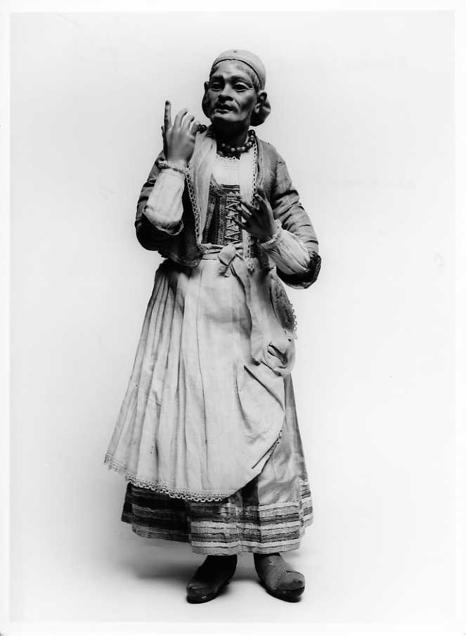 donna anziana (statuetta di presepio) - bottega napoletana (sec. XVIII)
