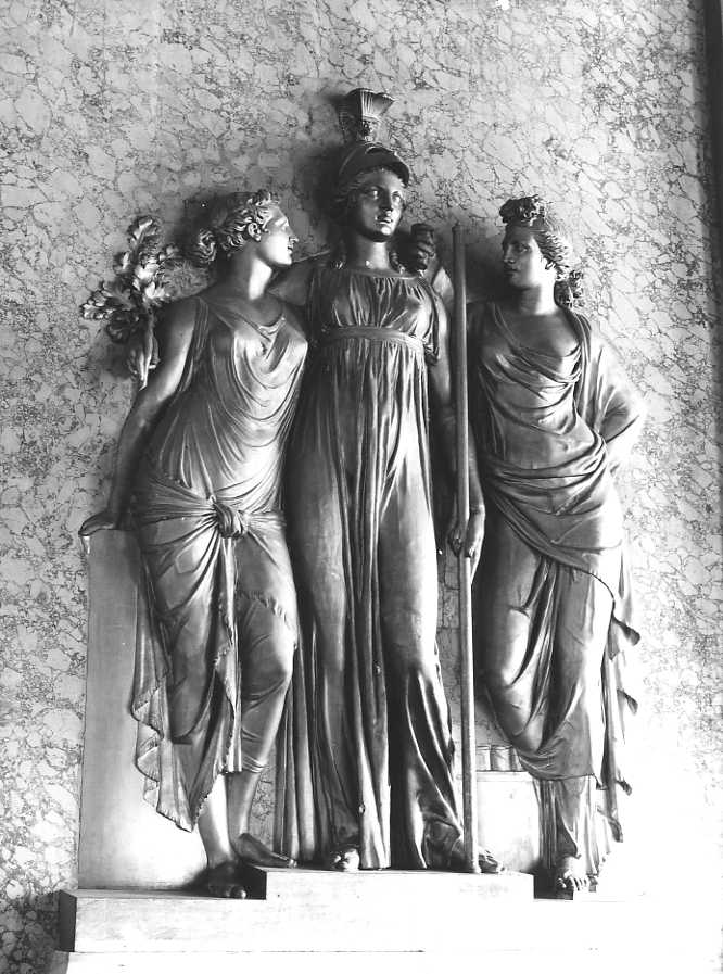 Minerva tra la Stabilità e la Legislazione (rilievo) di Villareale Valerio (sec. XIX)