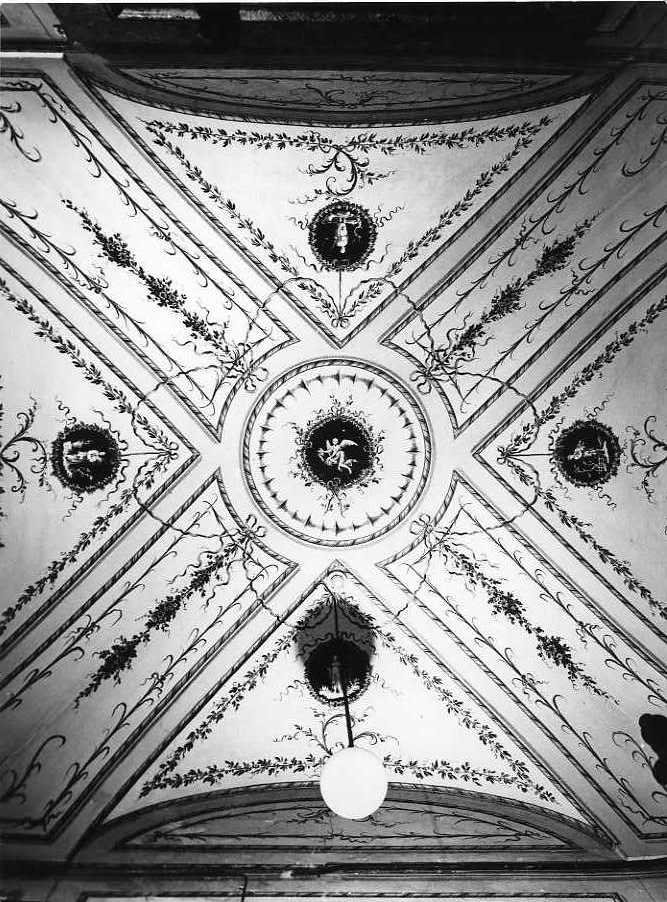 motivo decorativo floreale (dipinto) - ambito napoletano (seconda metà sec. XVIII)