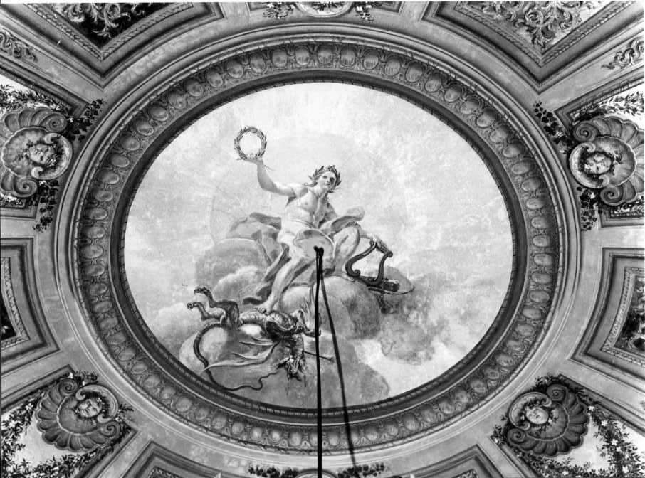 Apollo uccide Pitone (dipinto) di La Gamba Crescenzo (terzo quarto sec. XVIII)