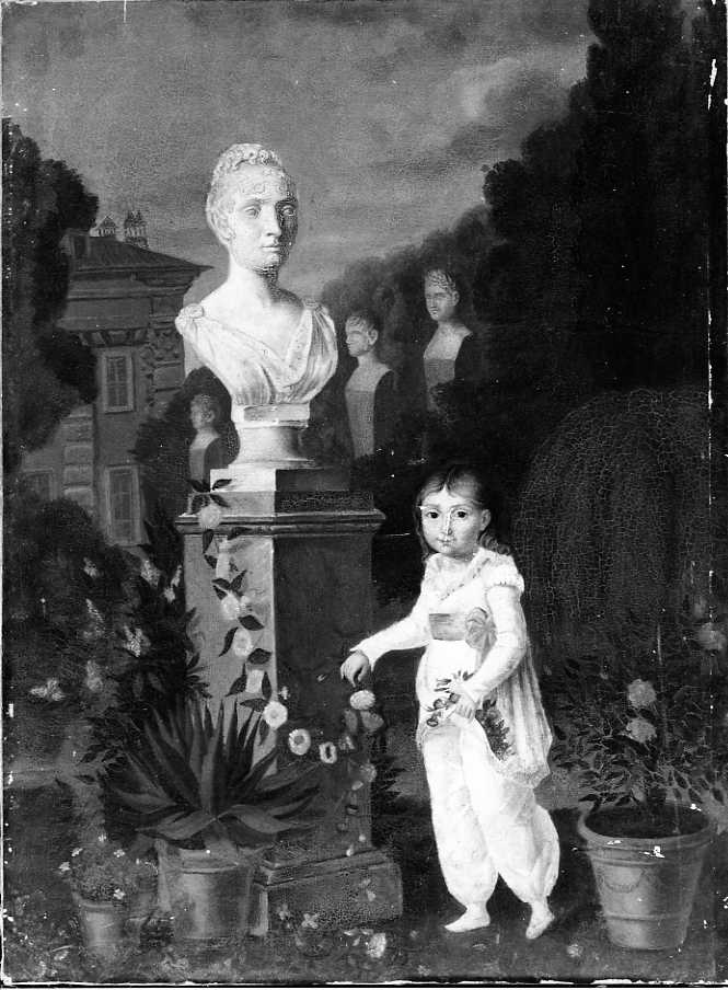 ritratto di bambino (dipinto) di Rolland Benjamin de (sec. XIX)