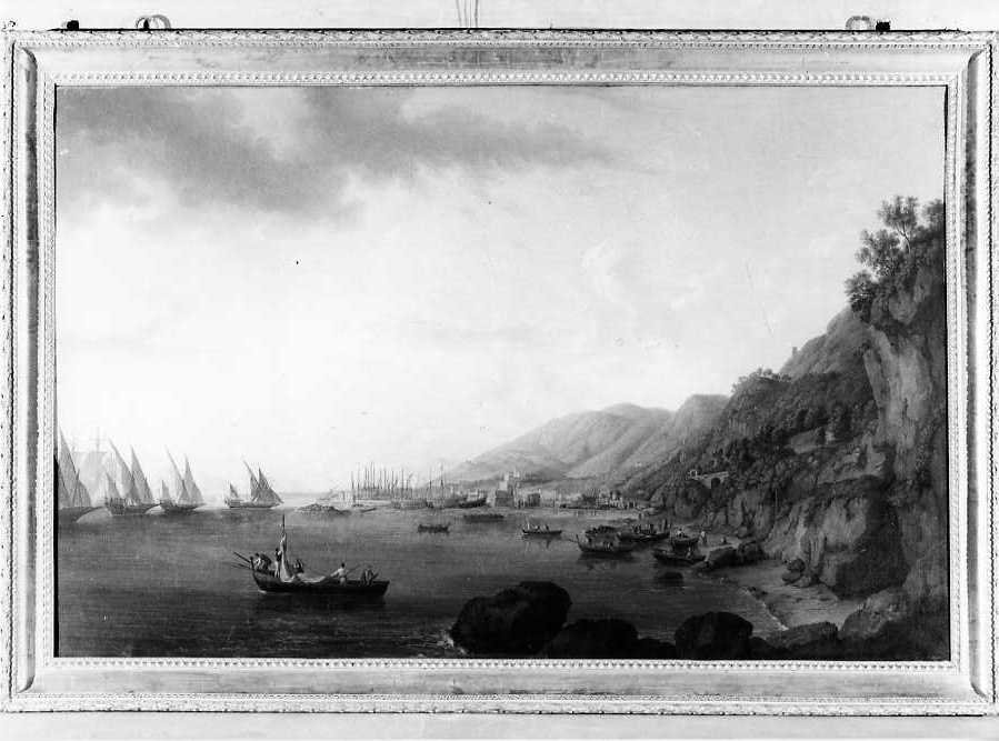 veduta di città (dipinto) di Hackert Philipp (sec. XVIII)