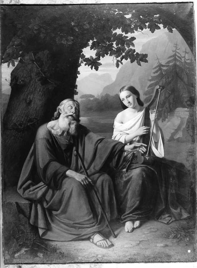 canto di Ossian (dipinto) di De Nigris Giuseppe (sec. XIX)