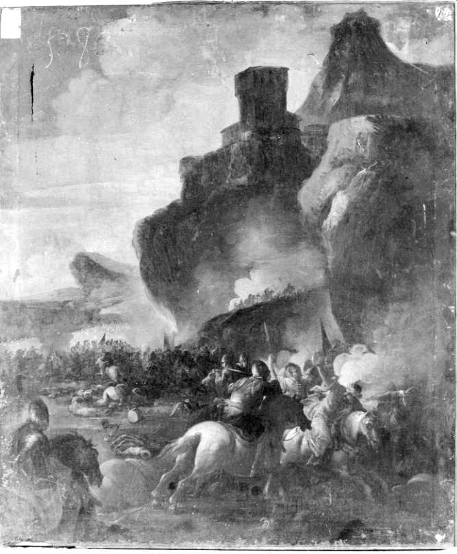 battaglia (dipinto) di De Lione Andrea (cerchia) (sec. XVII)