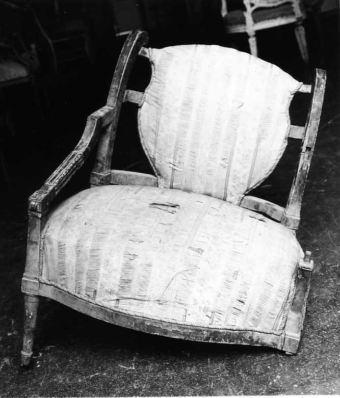 poltroncina, serie - bottega campana (seconda metà sec. XVIII)