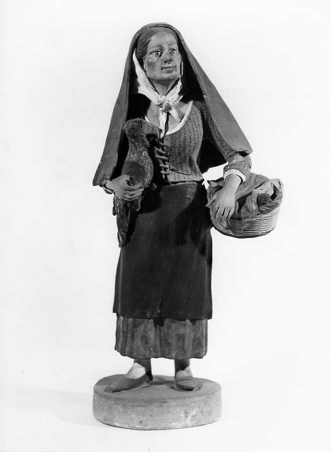 figura femminile (statuetta di presepio) - bottega siciliana (sec. XIX)