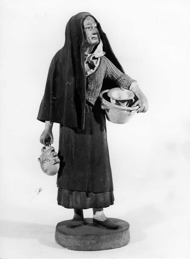 figura femminile (statuetta di presepio) - bottega siciliana (sec. XIX)