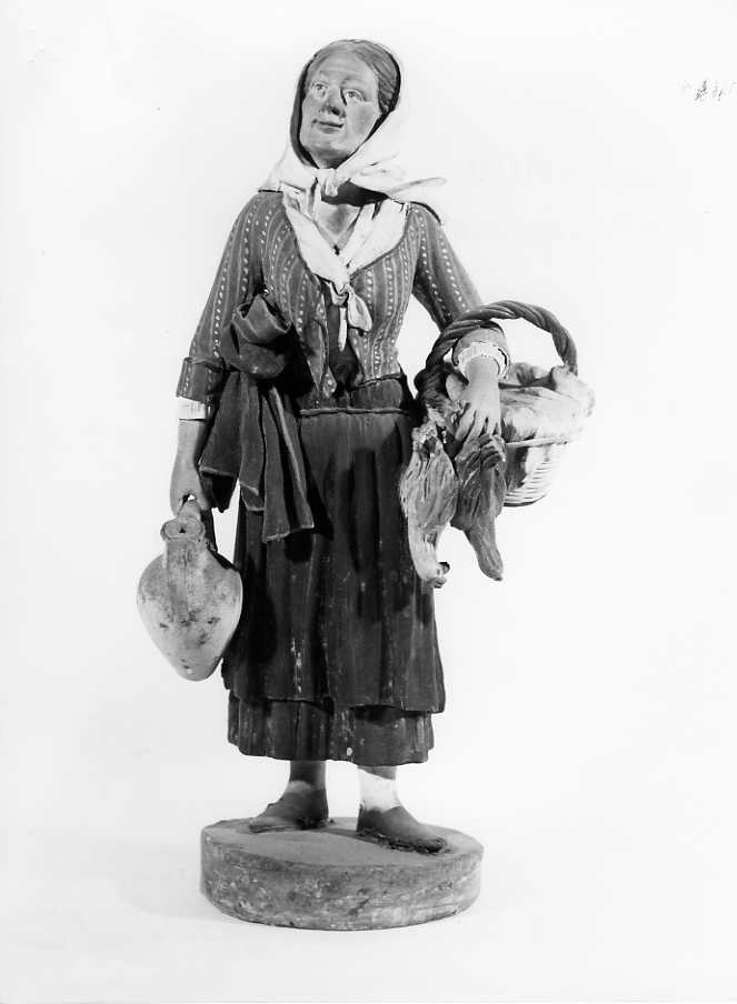 figura femminile (statuetta di presepio) - bottega siciliana (sec. XIX)