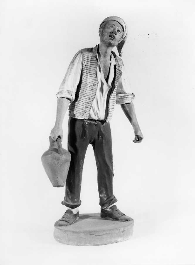 figura maschile (statuetta di presepio) - bottega siciliana (sec. XIX)