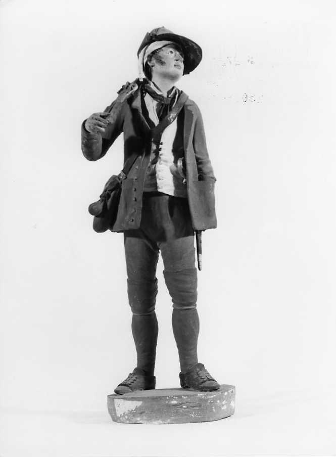 figura maschile (statuetta di presepio) - bottega siciliana (sec. XIX)